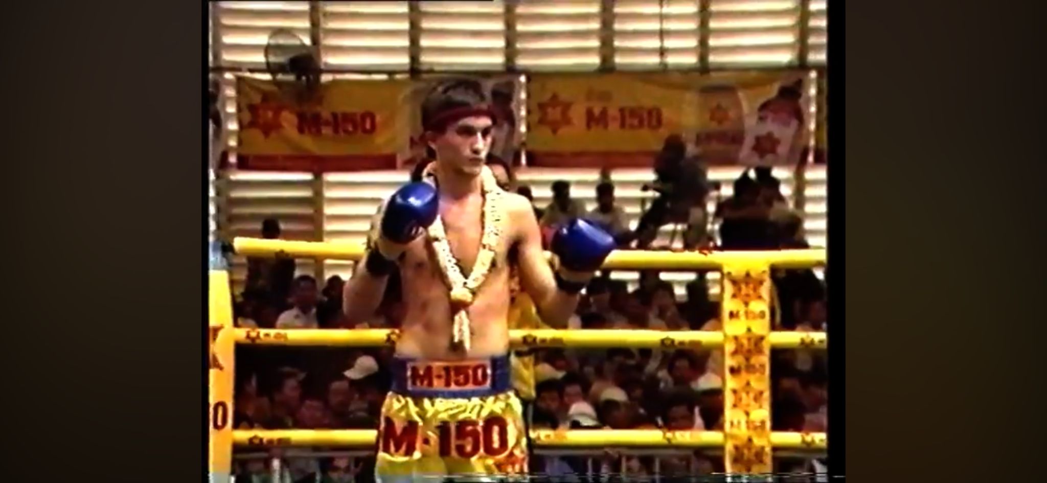 Danny in the ring, M-150 sponsored fight, Cambodia